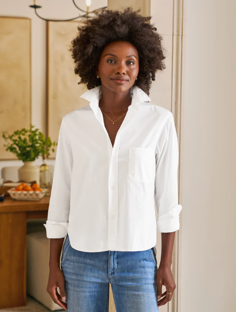 Frank & Eileen Untuckable White Button-Up Shirt Silvio