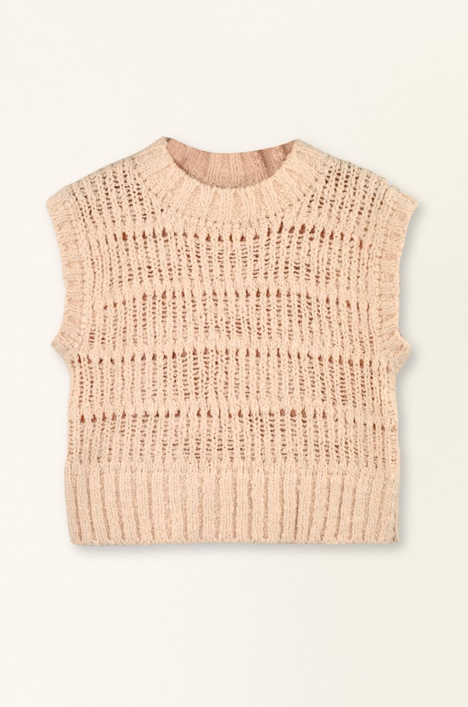 Marin Ladderstitch Knit Vest in Washed Terracotta
