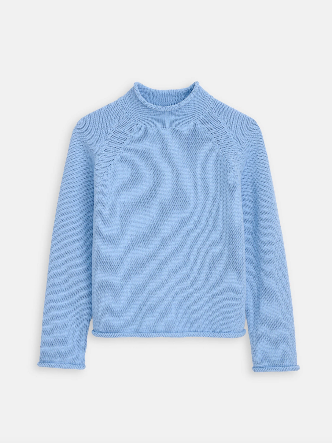 Eastport Rollneck in Cotton Bel Air Blue