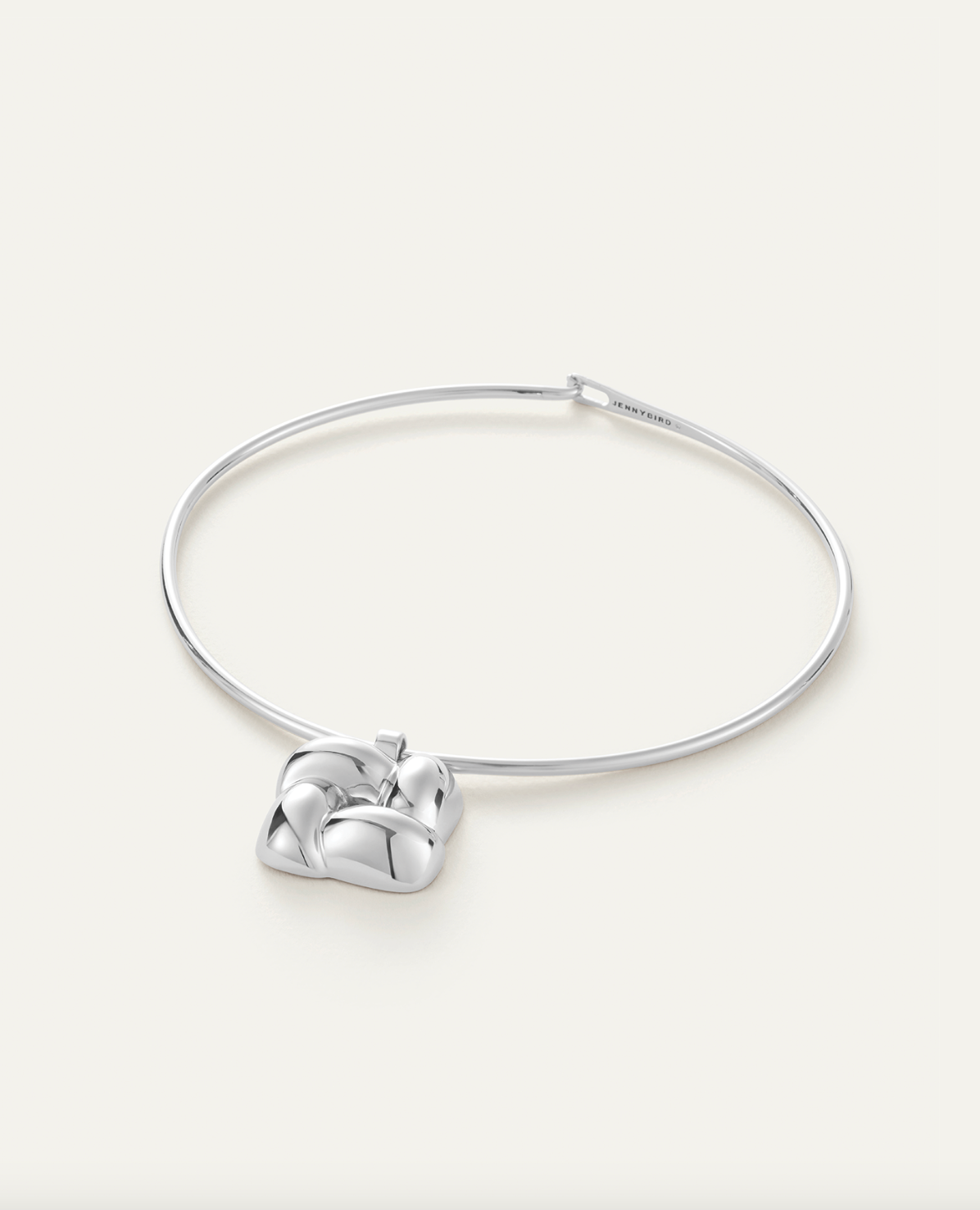 Woven Square Collar Silver