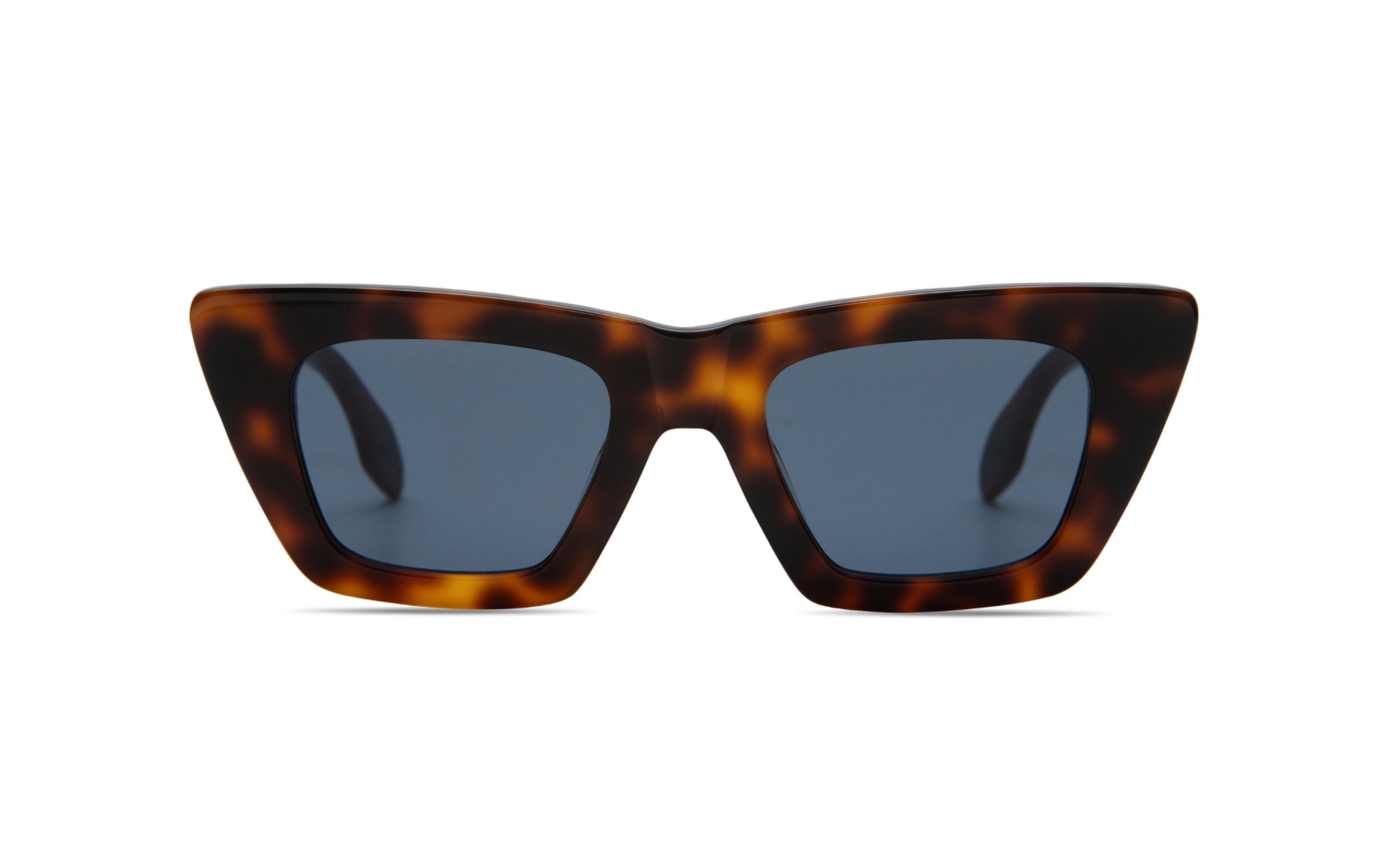 Lori in Brown Tortoise Dark Blue Lens