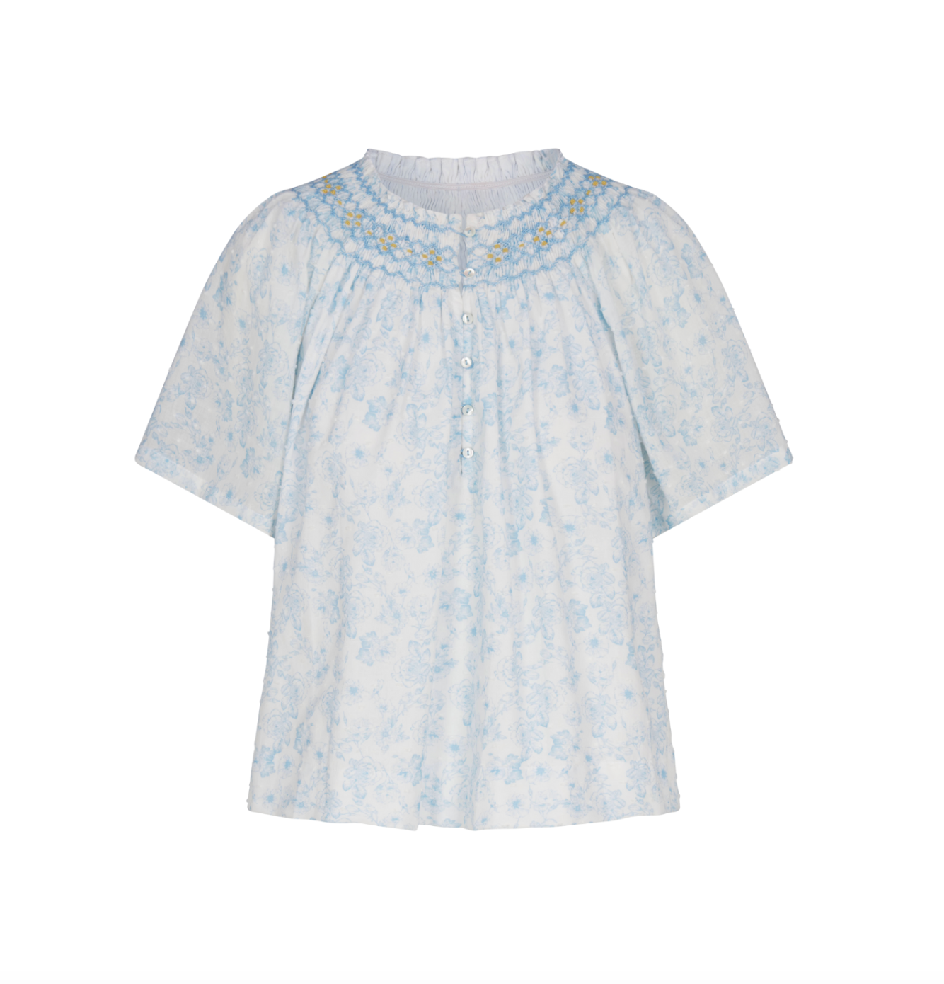 Willow Top in Petal Swiss Dot