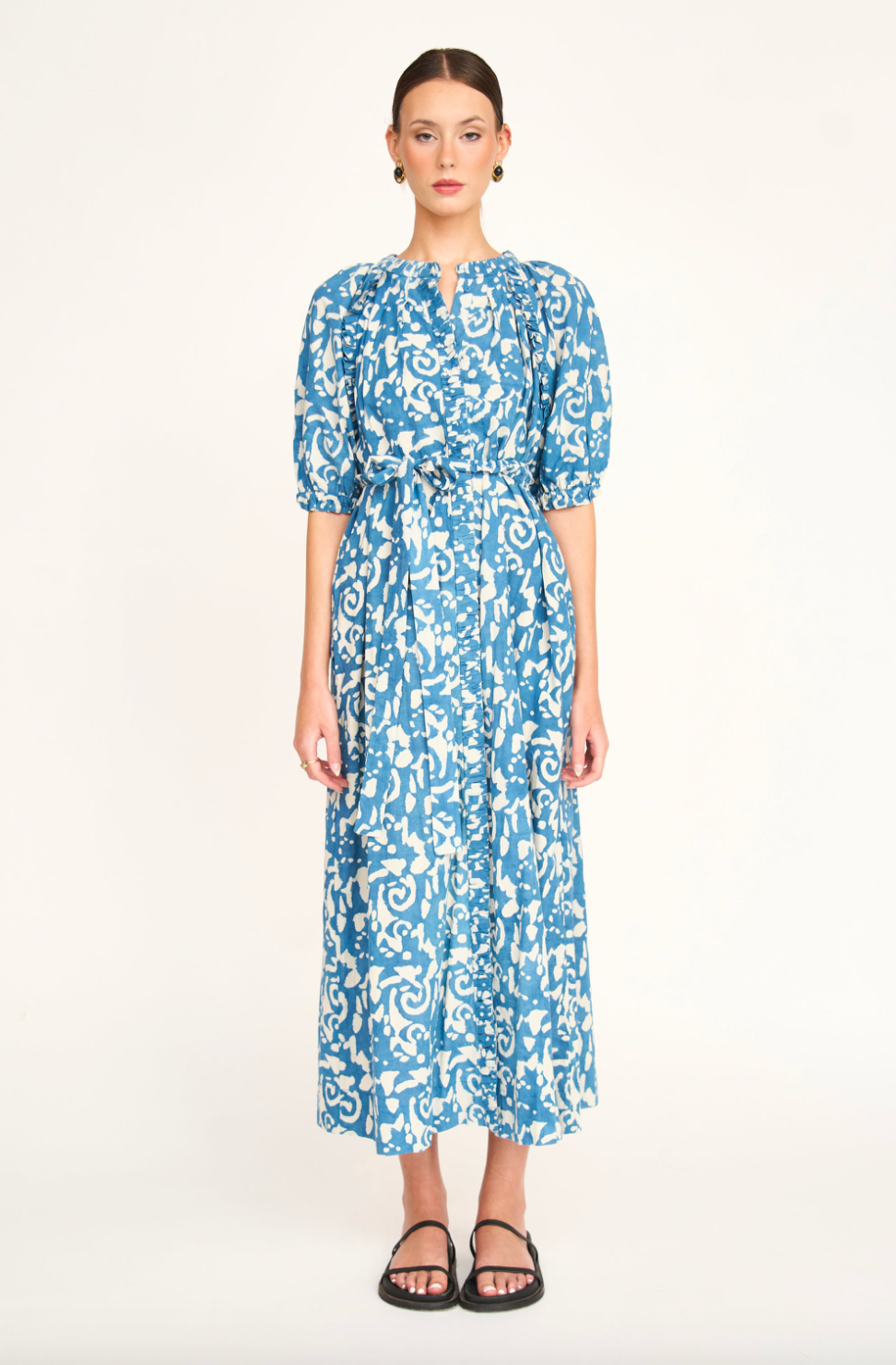 Somerset Dress in Indigo Heka