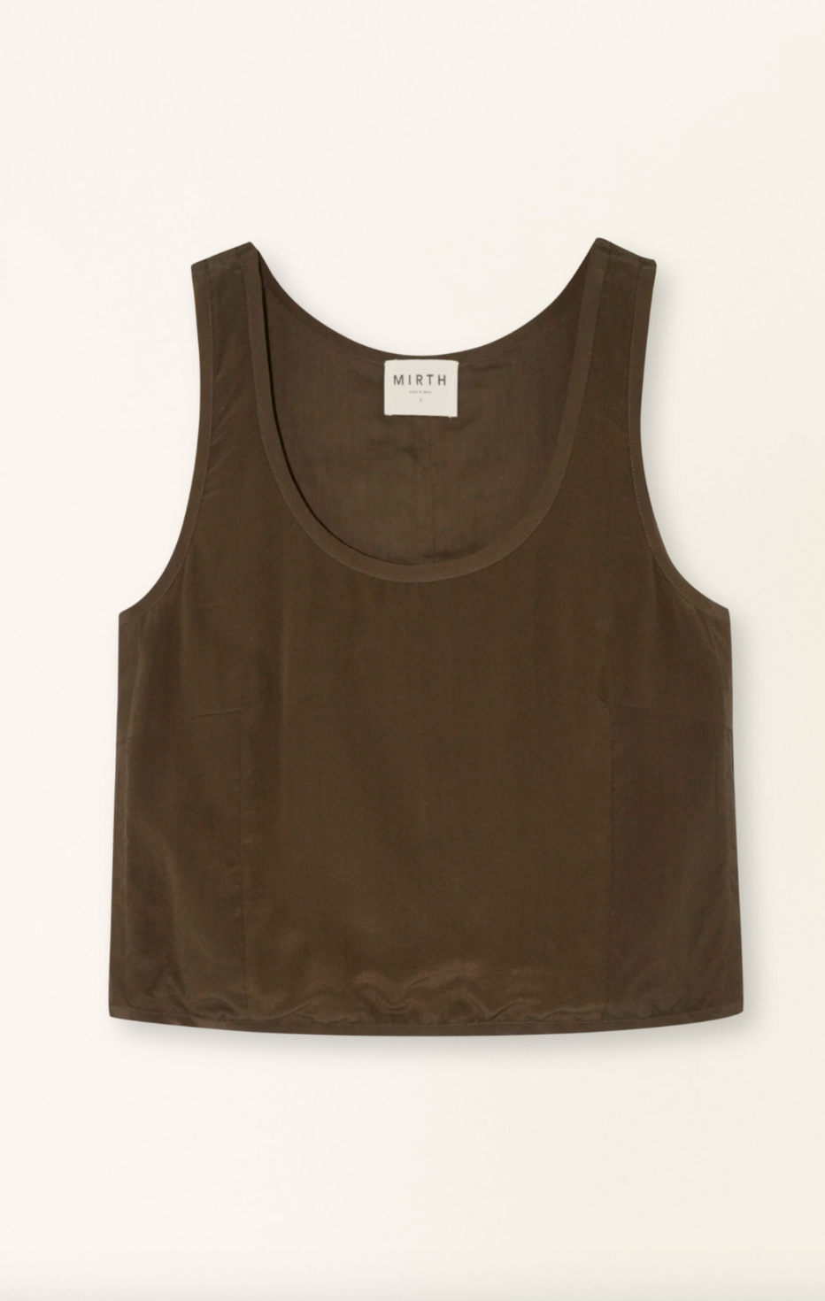 Loretta Silk Tank In Chocolate