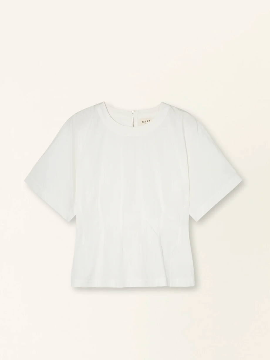 Wailea Top In White Poplin