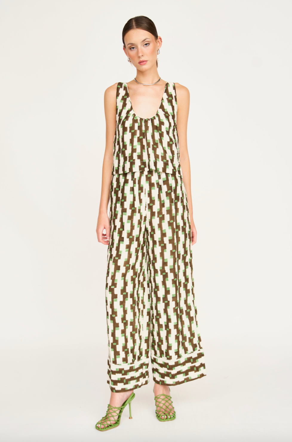 Rome Tank in Chocolate Mint Hopscotch