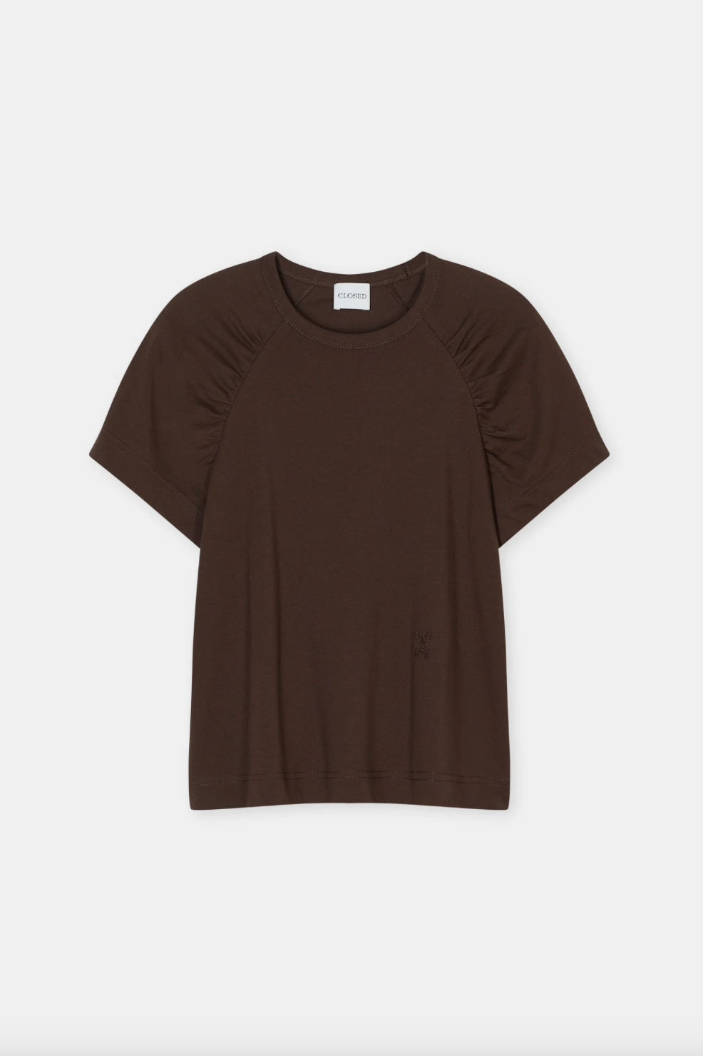 Gathered T-Shirt Maple Brown