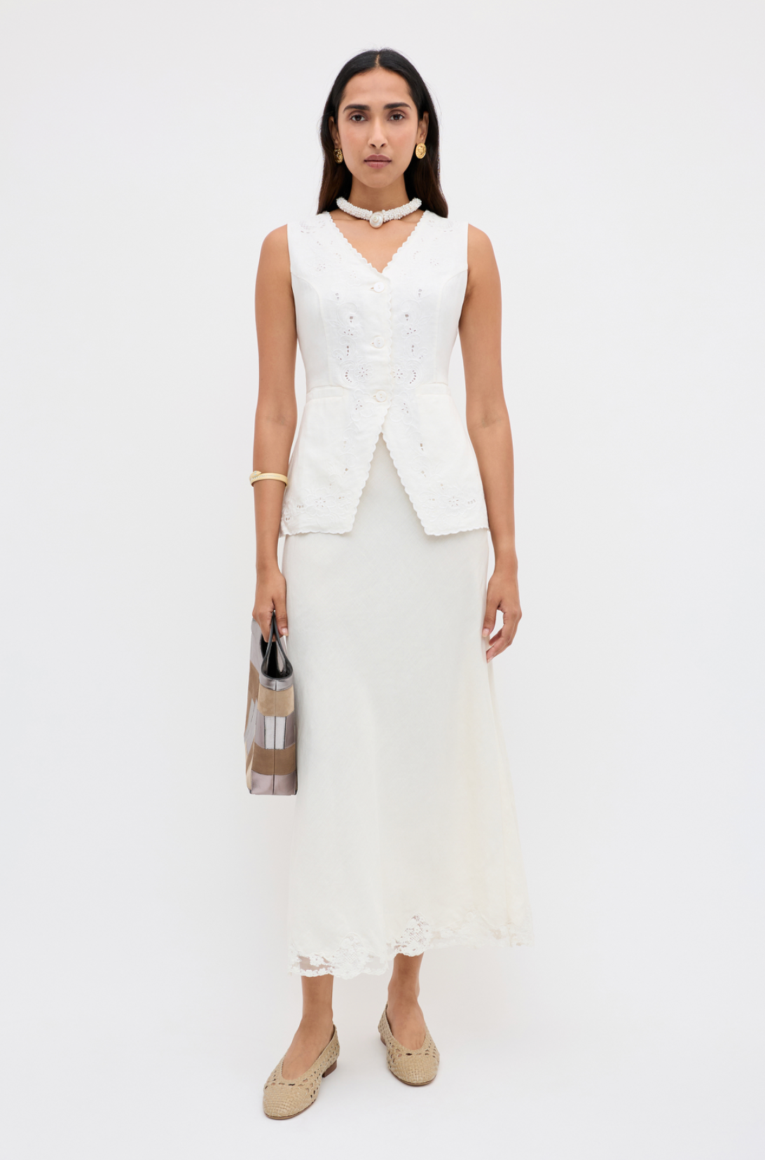 Jesse Top Esther Cutwork Embroidered Ivory