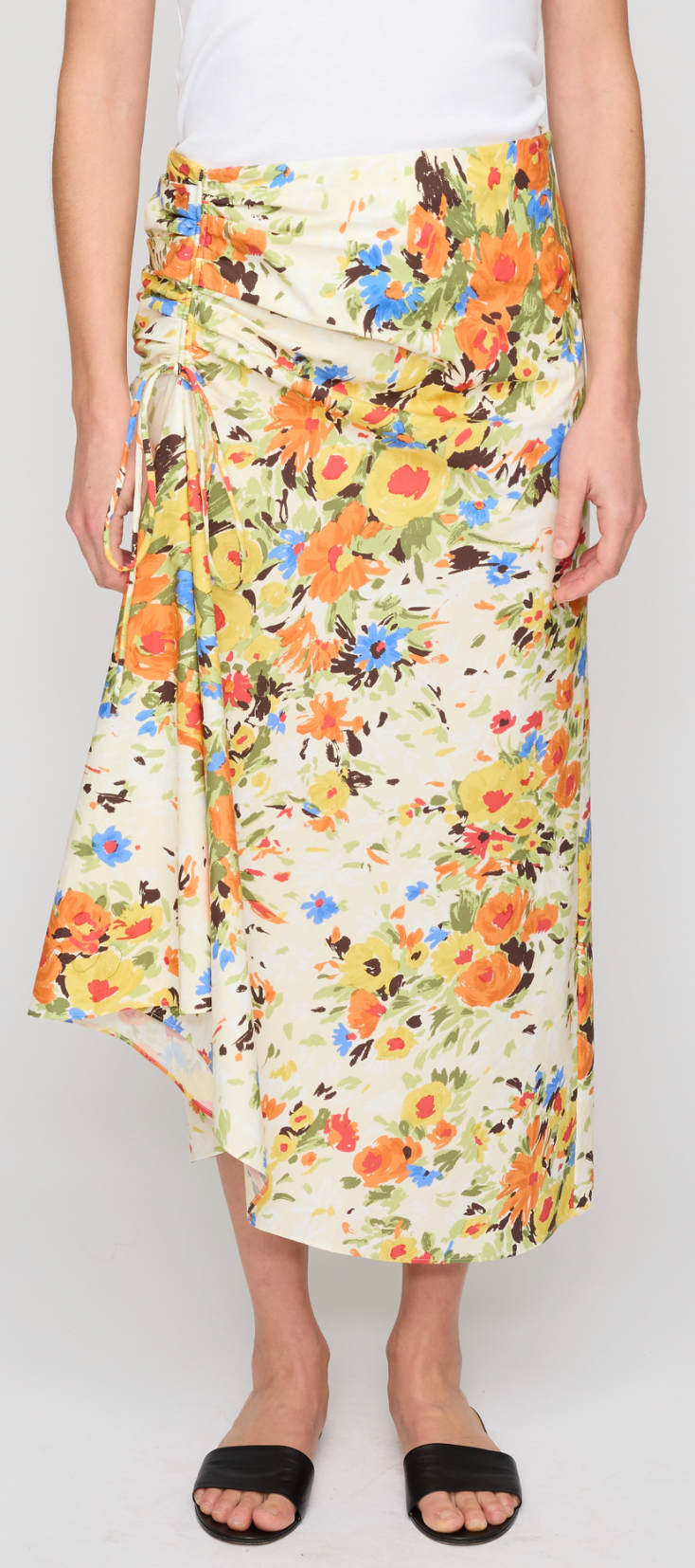 Naomi Skirt Butter/Poppy Multi