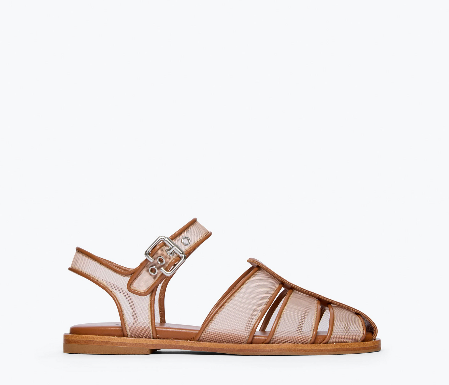 Sera Fisherman Sandal Stone Mesh