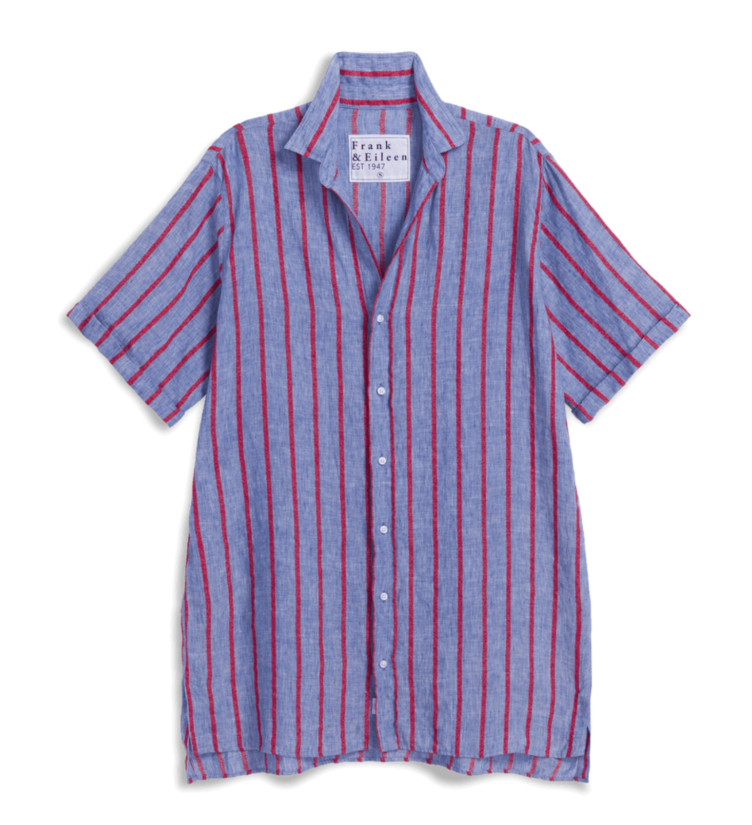 Rosemary Shirtdress BRTS Blue Red Textured Stripe