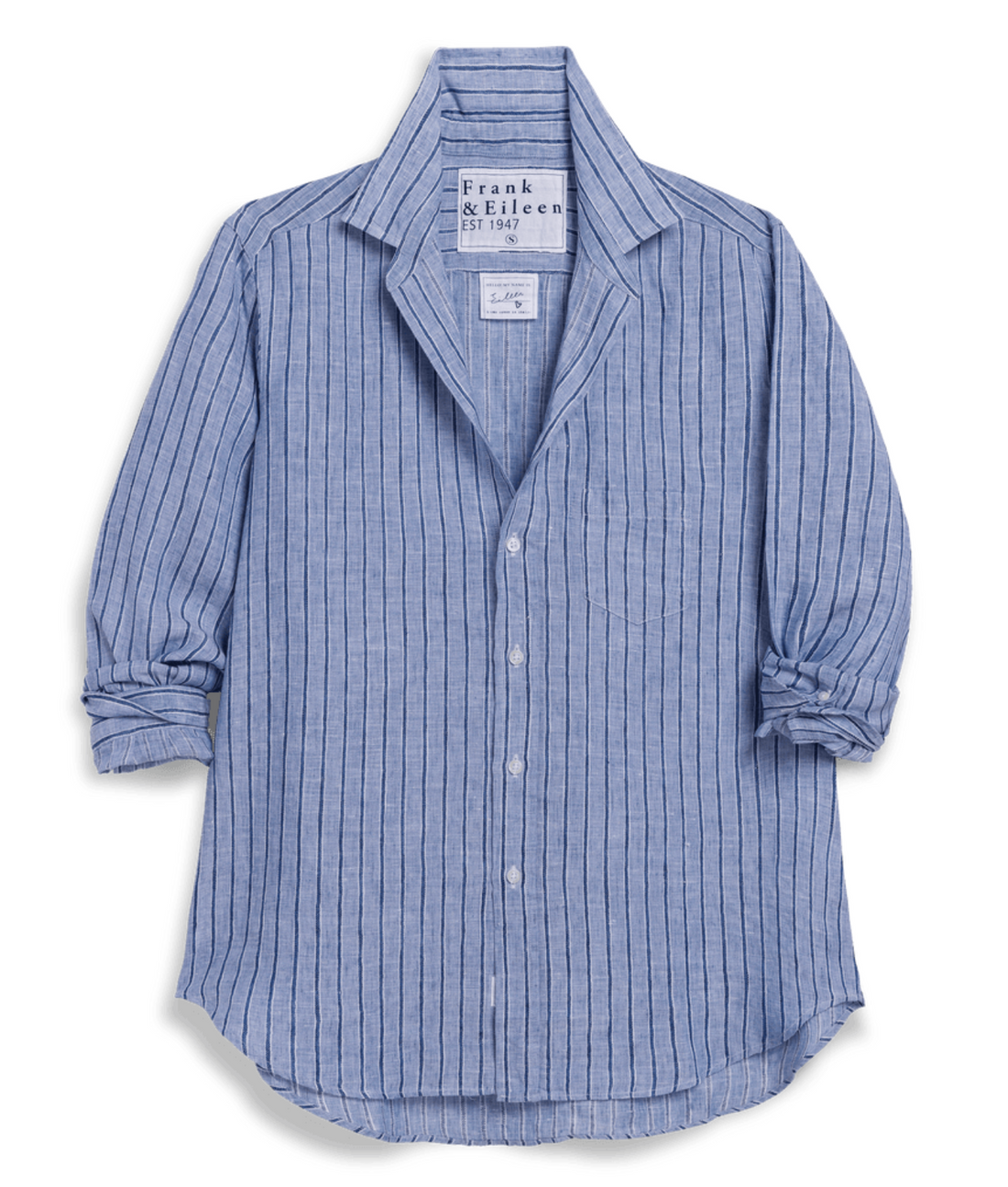 Eileen Relaxed Button-Up BTNS Blue Navy Stripe