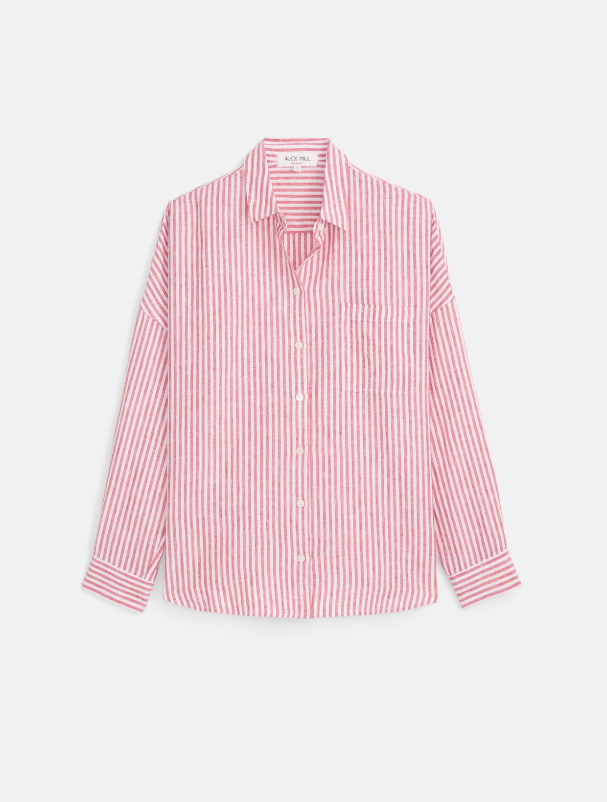 Jo Shirt In Havana Stripe Chili/Ivory