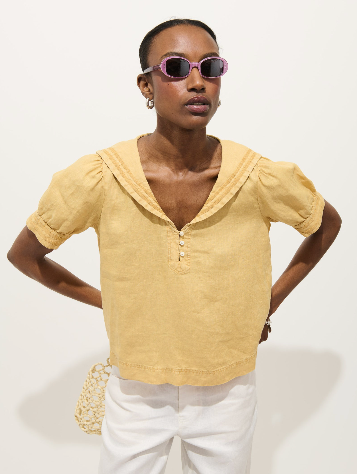 Kensington Shirt in Linen Light Sienna