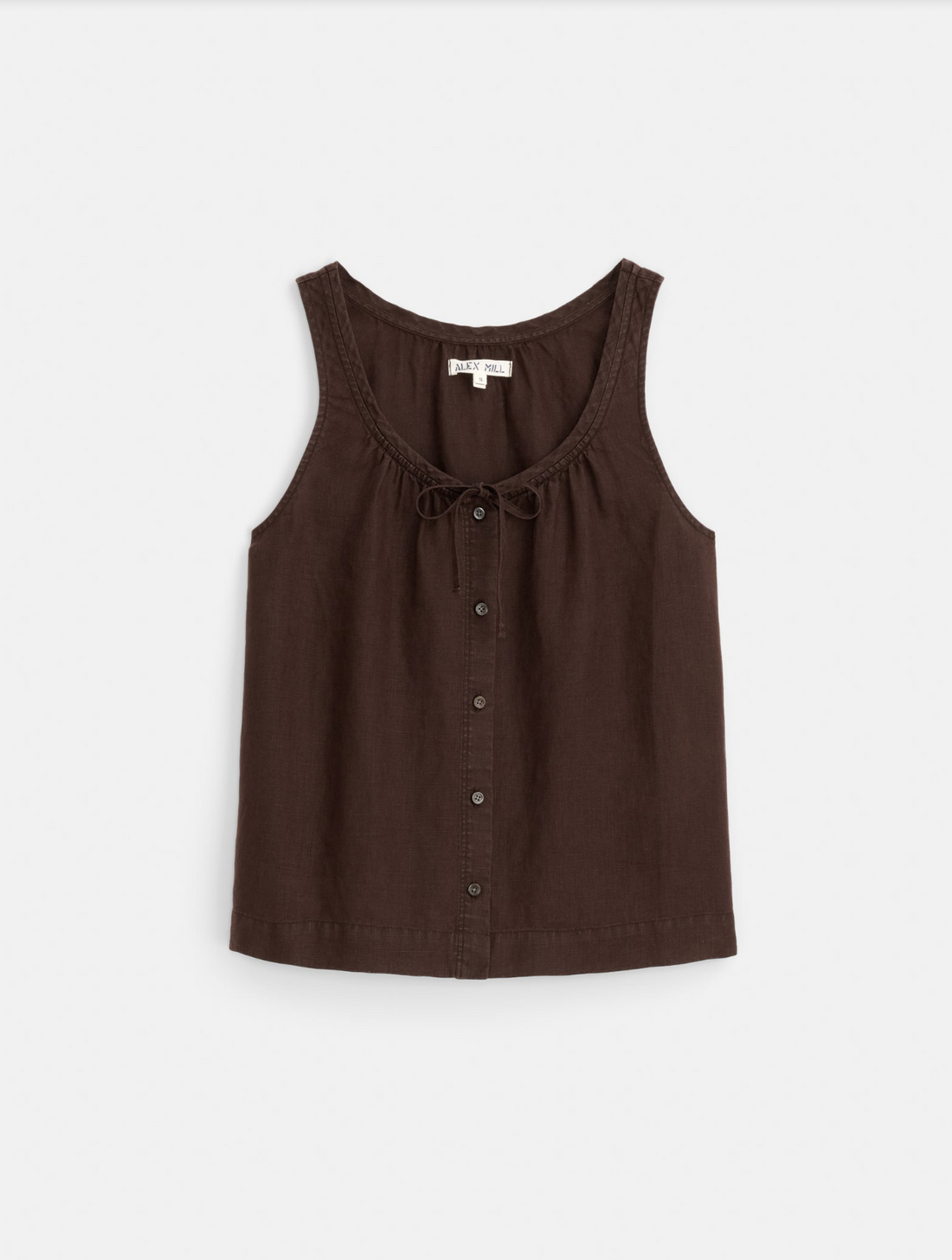 Sidney Top in Linen Roasted Bean