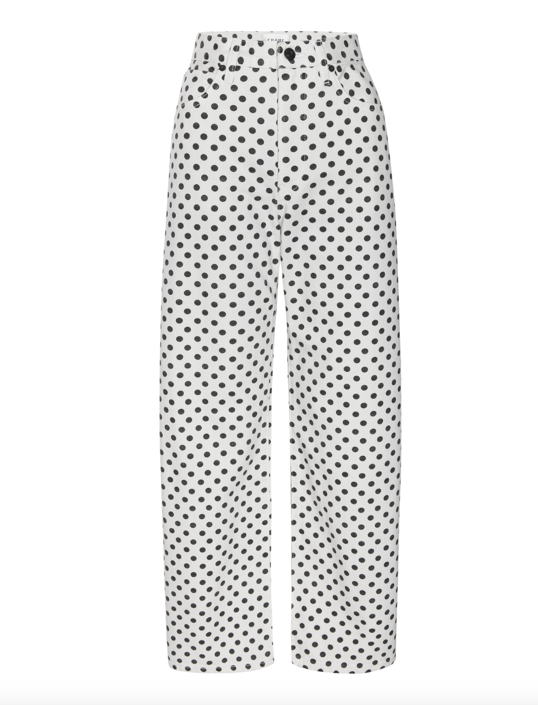 The Bow Crop White Polka Dot