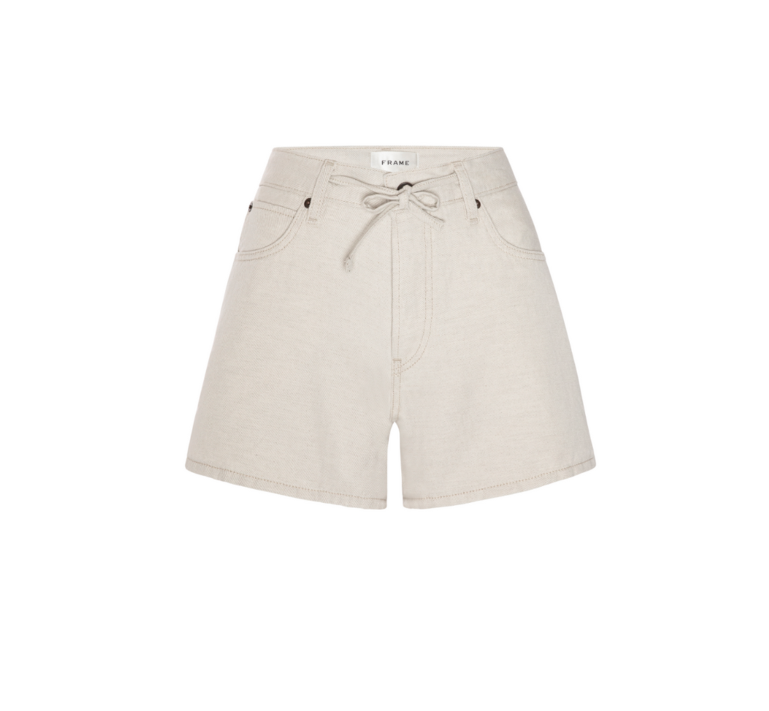 The Off Duty Drawstring Long Hang Short Natural Ecru