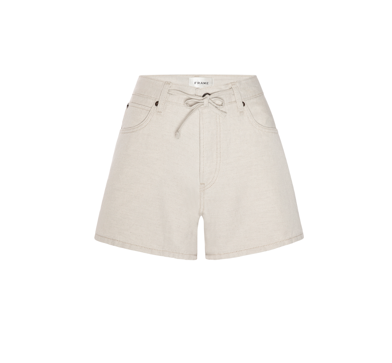 The Off Duty Drawstring Long Hang Short Natural Ecru