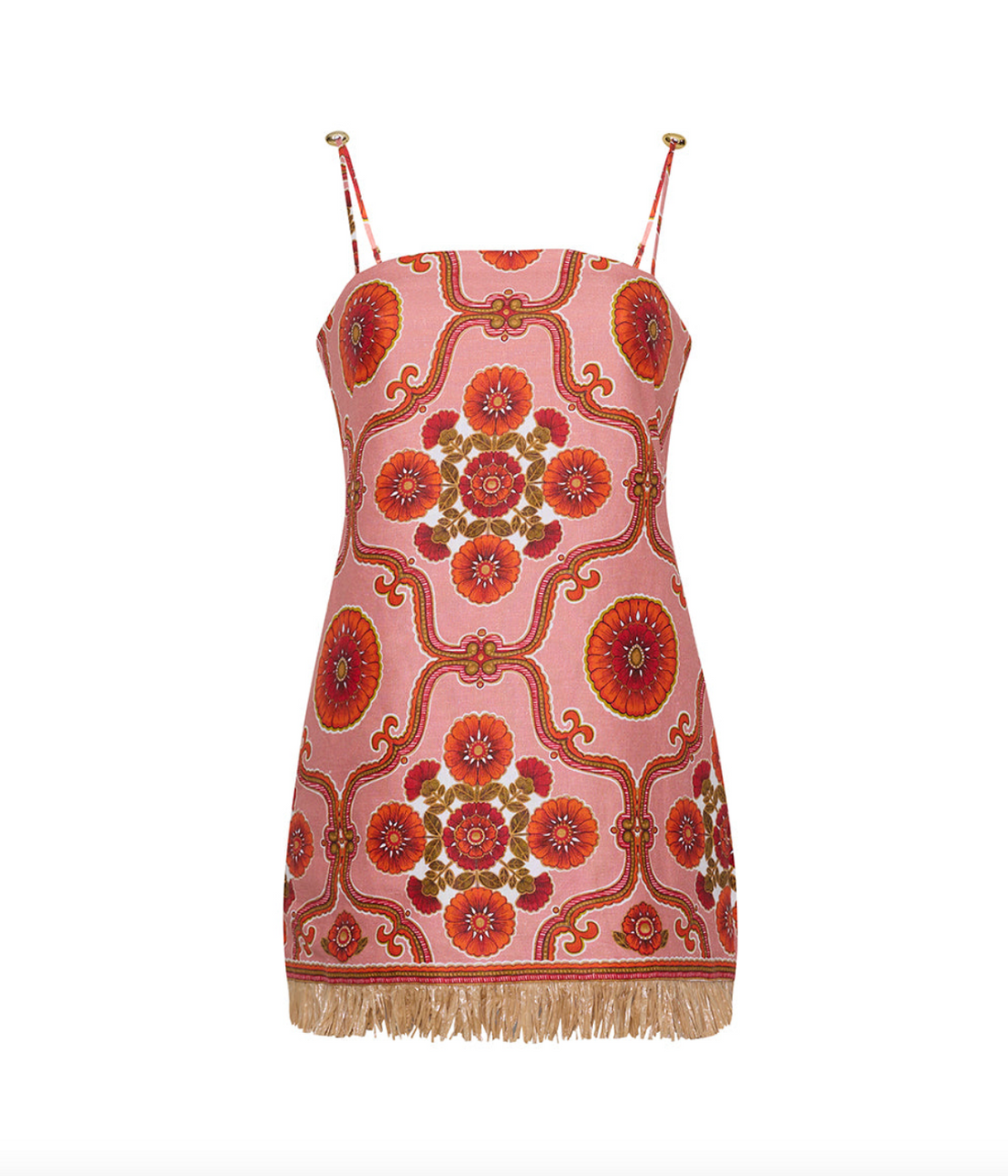Valencia Mini Dress Mod Floral Brick