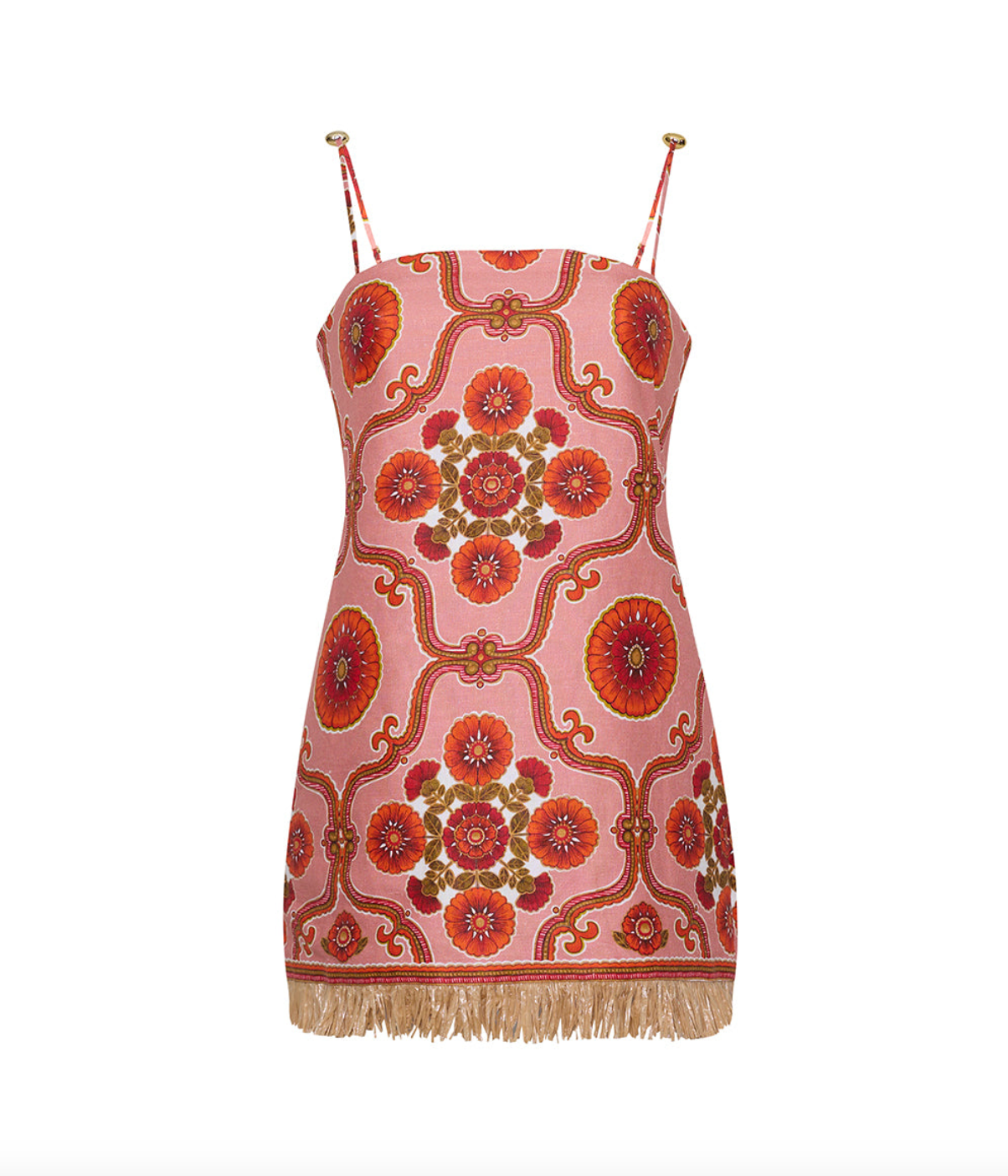Valencia Mini Dress Mod Floral Brick