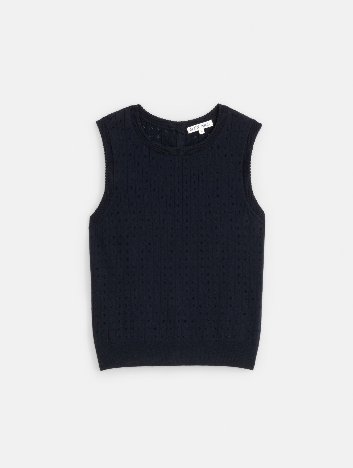 Odette Sweater Tank In Cotton Cashmere Navy