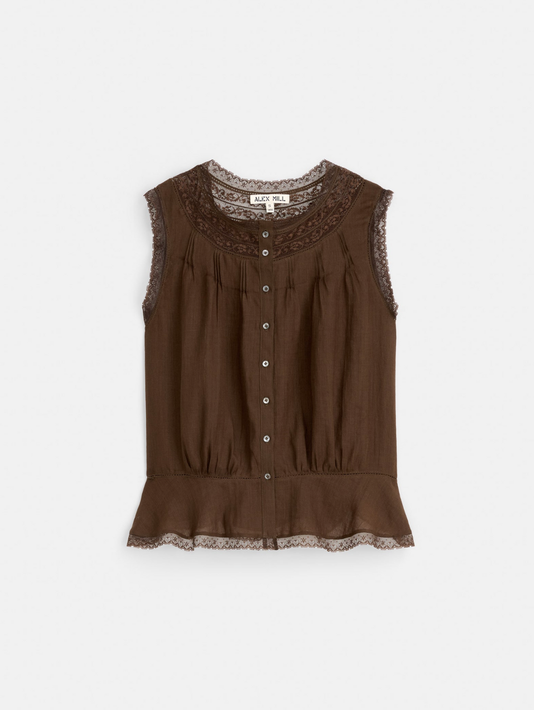 Collette Top In Ramie Espresso