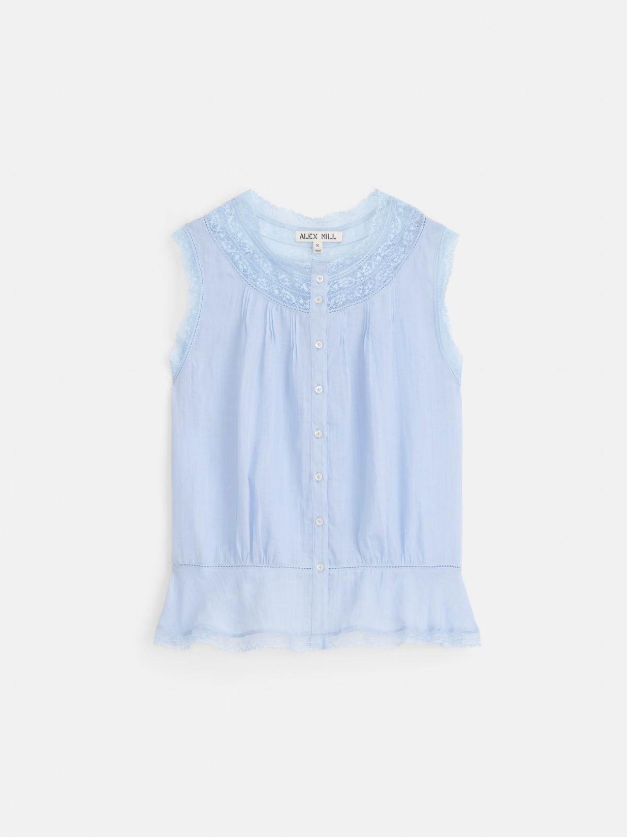 Collette Top In Ramie Hydrangea