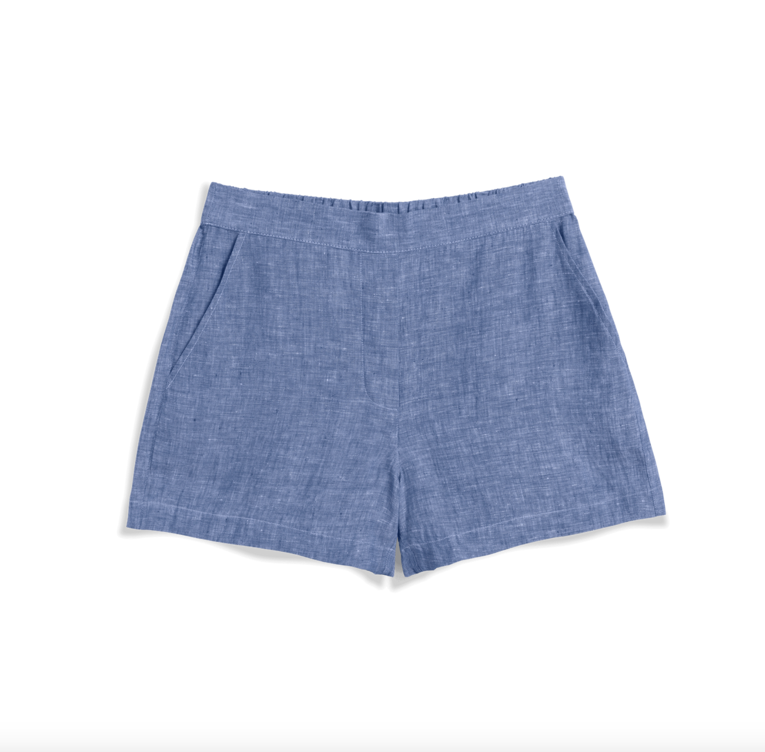 Mae Pull-On Short Navy Linen