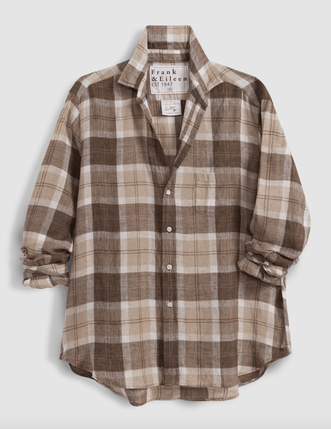 Eileen Relaxed Button Up Shirt Brown Plaid