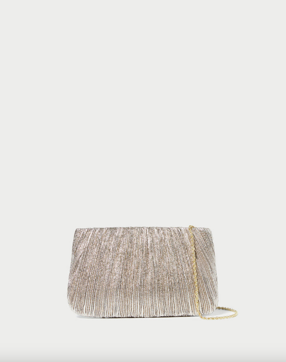 Brit Flat Pleated Pouch Champagne