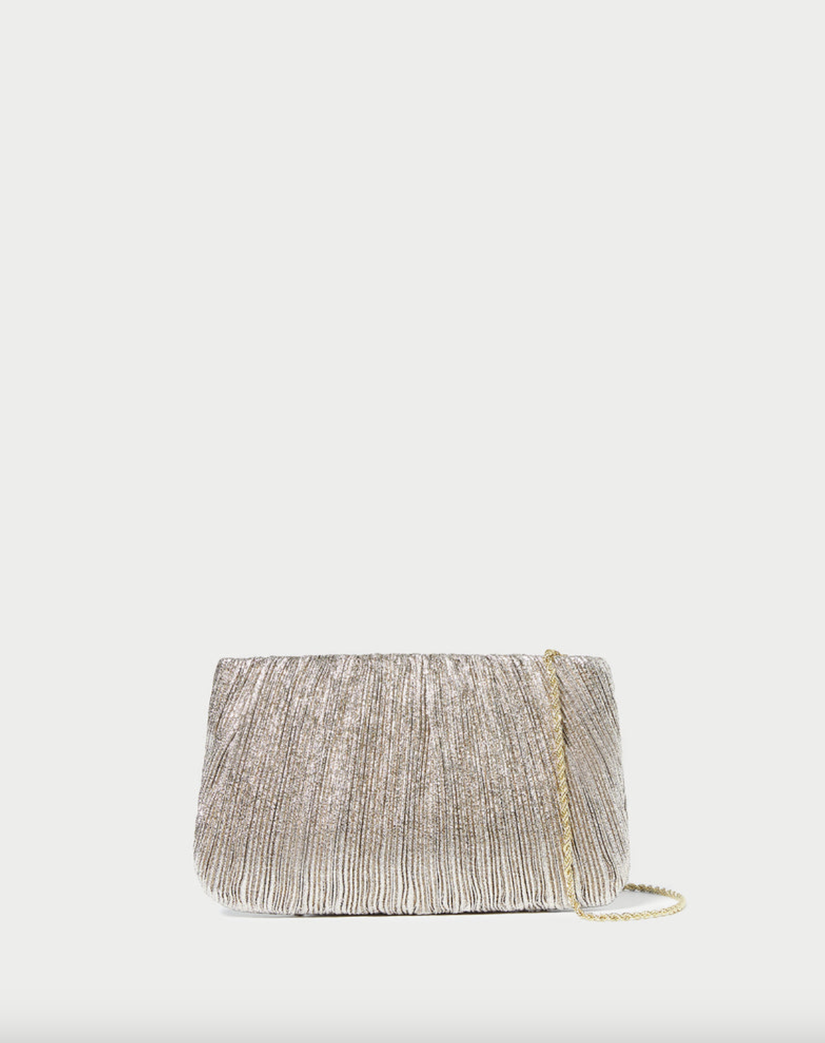 Brit Flat Pleated Pouch Champagne