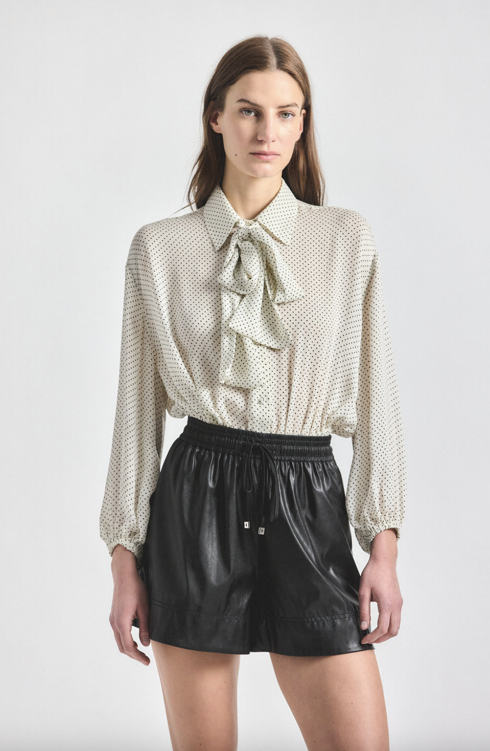 Louise Lightweight Faux Leather Short Black