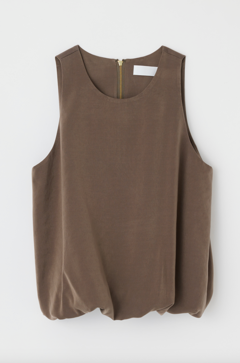 Sculpted Satin Top Brown