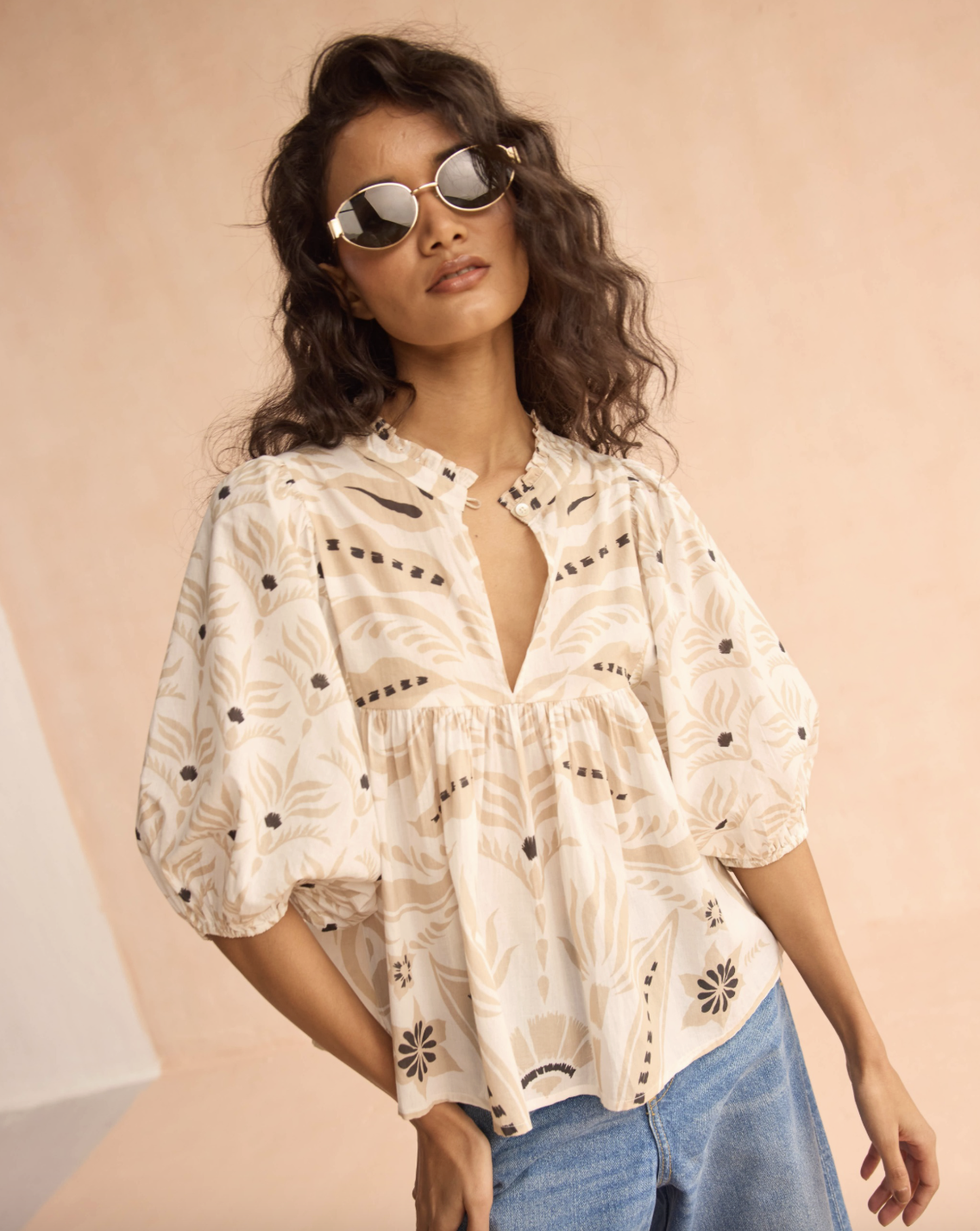 Wren Blouse Marina Chai