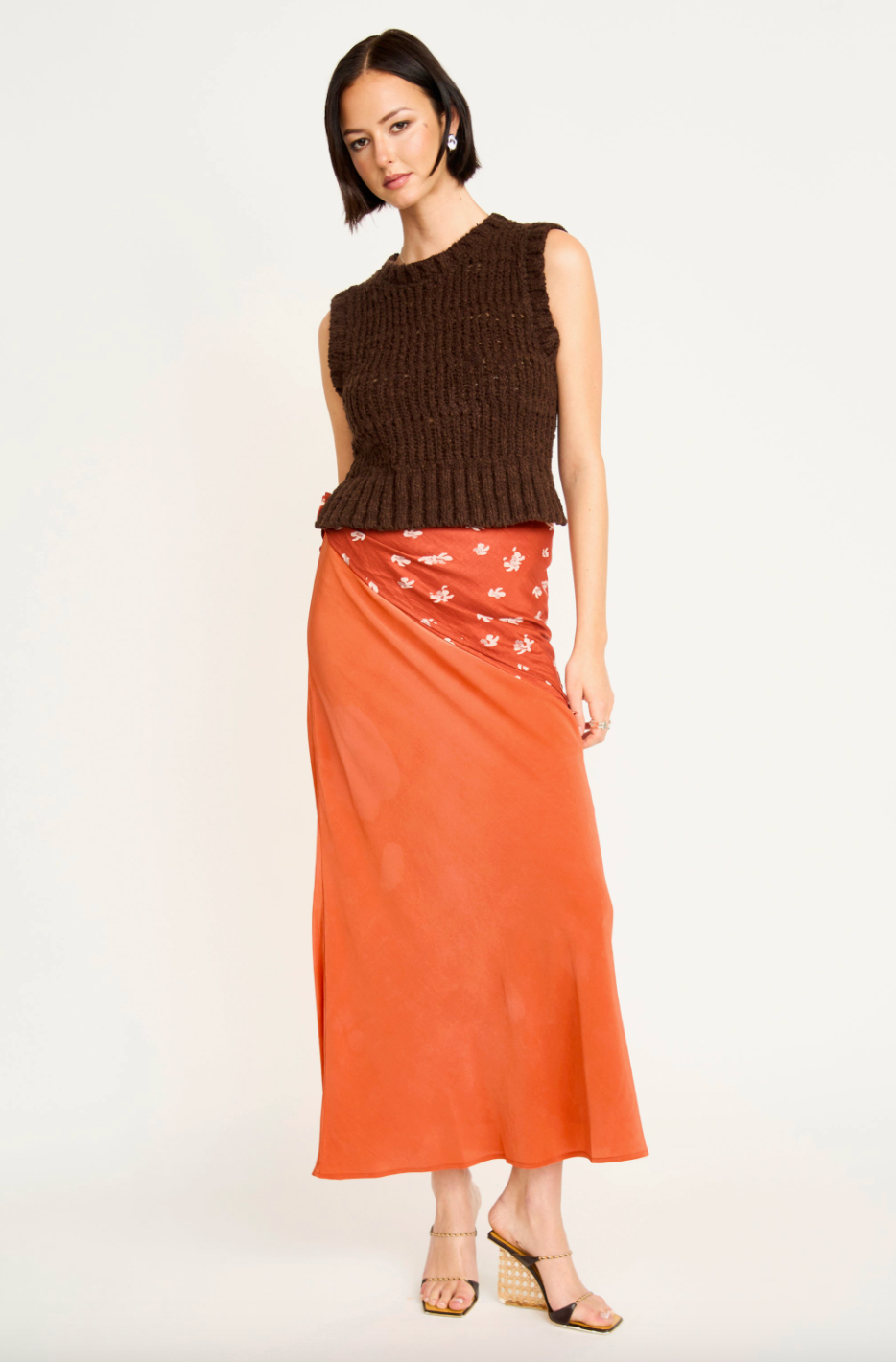 Marin Ladderstitch Vest in Cocoa