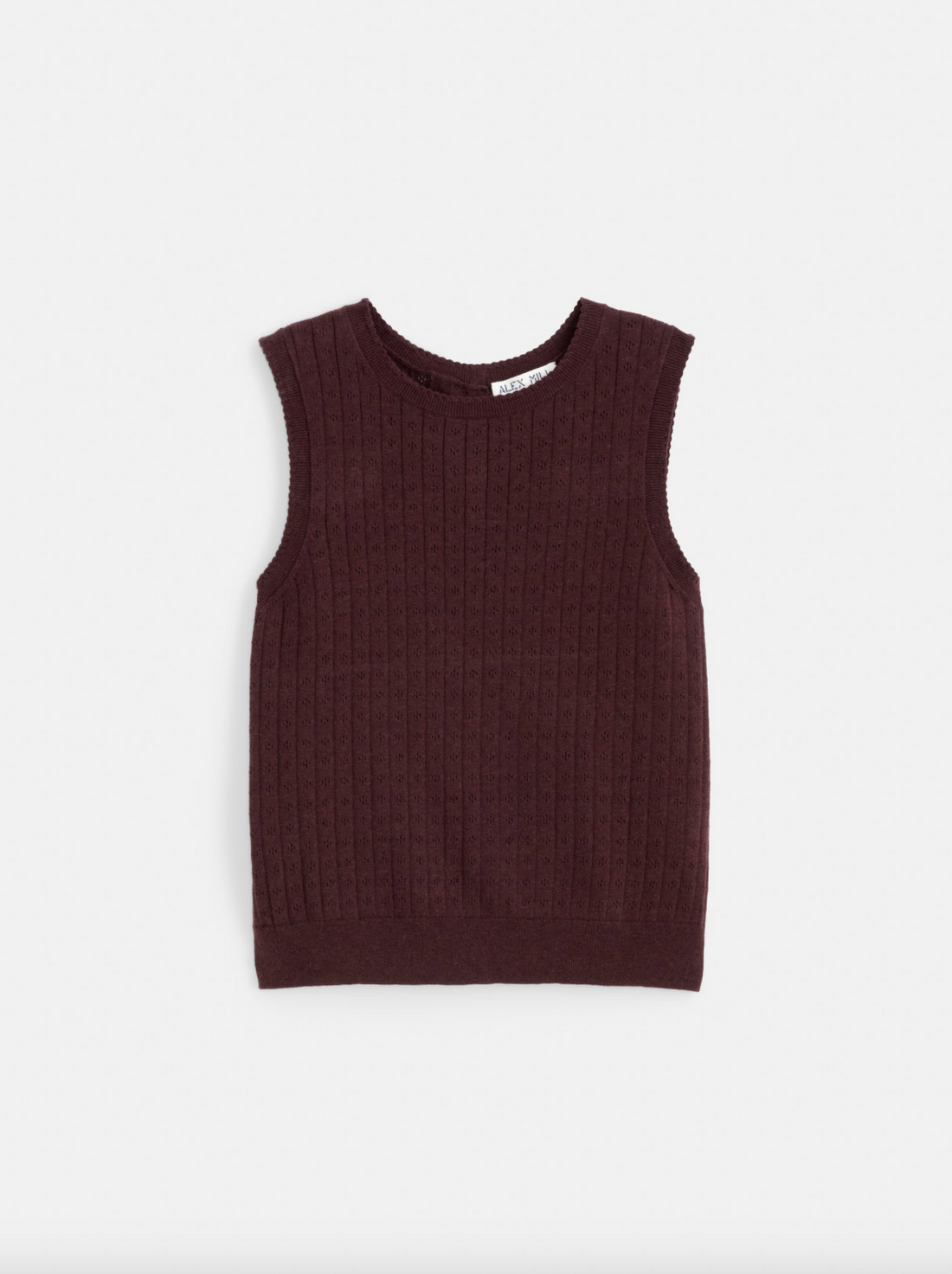 Odette Sweater Tank In Cotton Cashmere Raisin