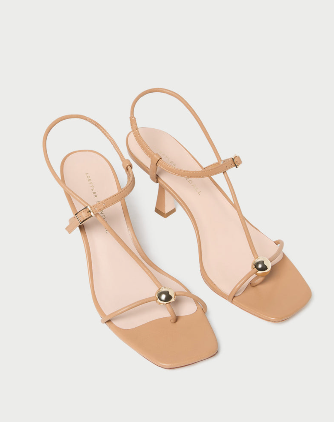 Triana Dune Leather Mid-Heel Sandal
