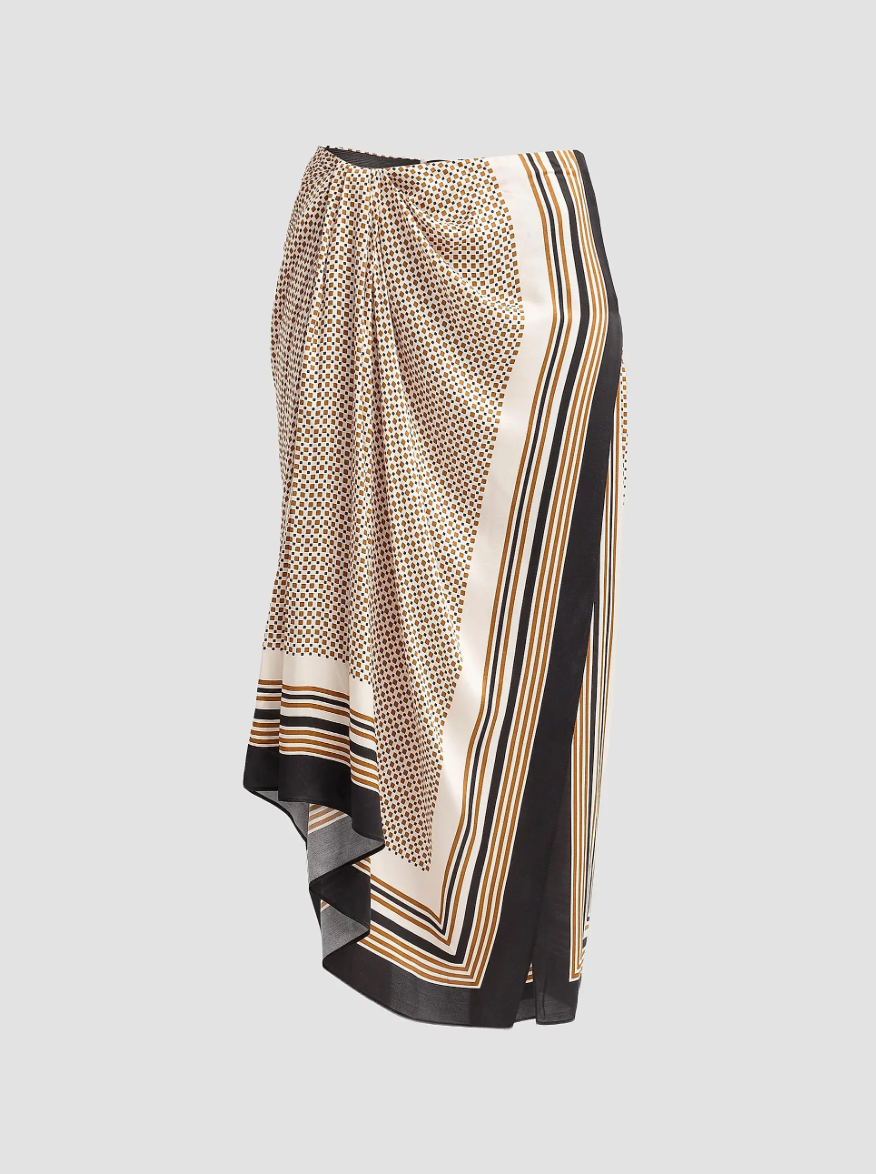 Reign Skirt Black/Caramel Dotted