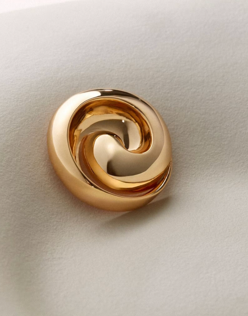 Renzo Brooch High Polish Gold