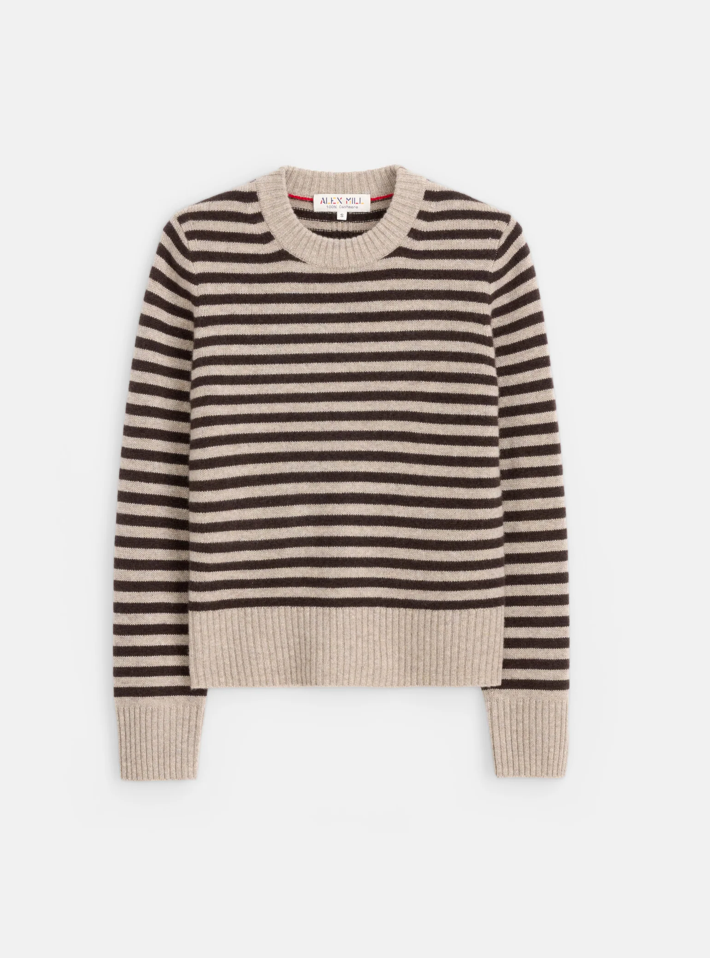 Marais Striped Sweater Oyster/Espresso