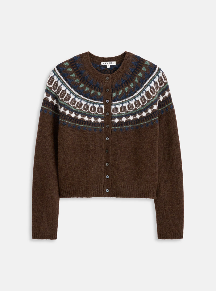 Charlotte Fairisle Sweater in Wool Chestnut