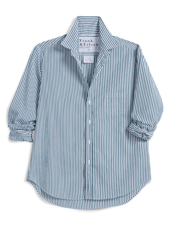 Eileen Button-Up Shirt Multi Green Stripe