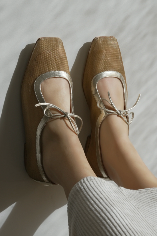 Amelia Ballet Flat Gold