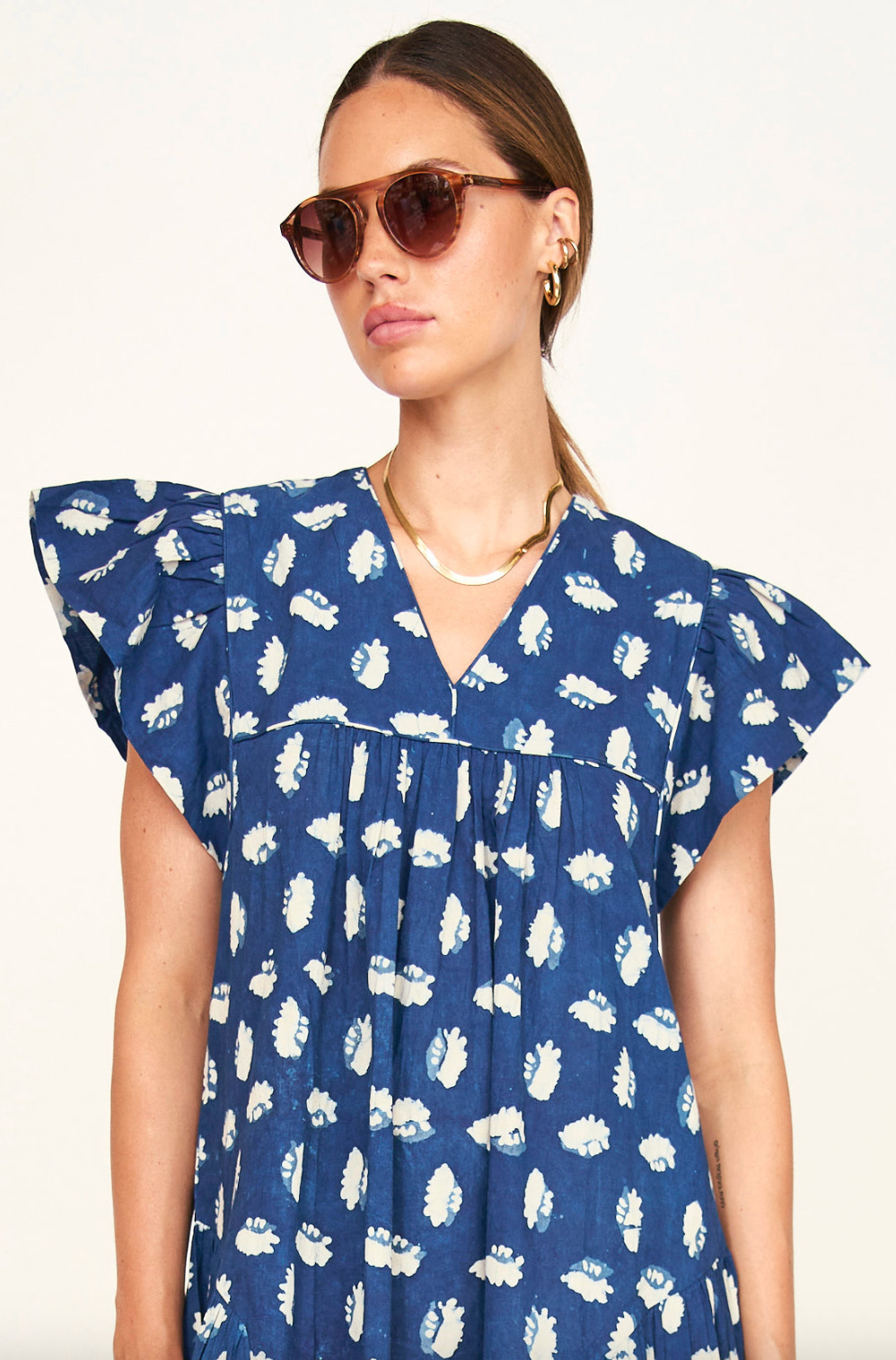 Belem Dress in Indigo Conch