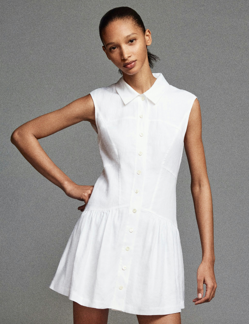The Linen Day Dress White