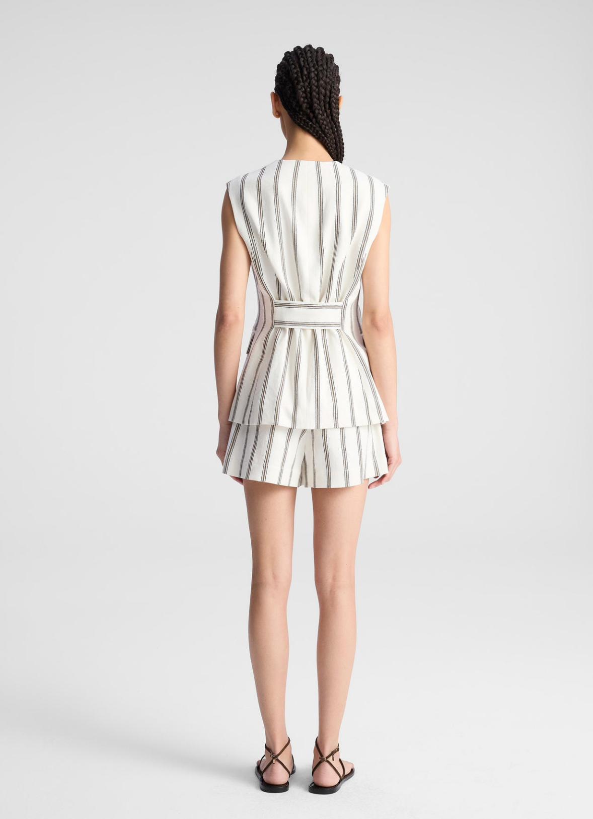 Noa Vest Cream Stripe