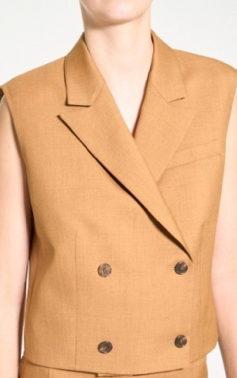 Double Breasted Vest in Copper