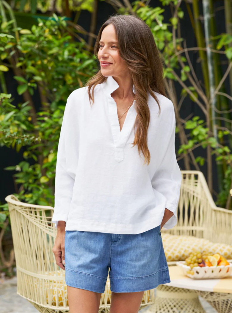 Gabi Popover Shirt White