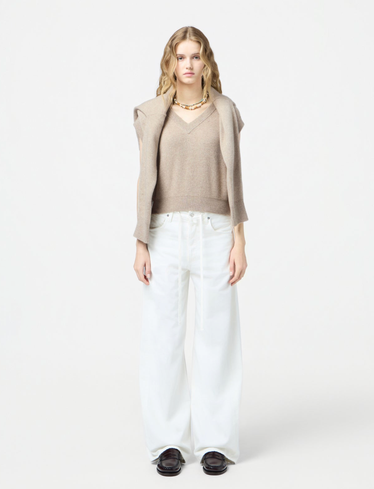 Rib Vest Taupe