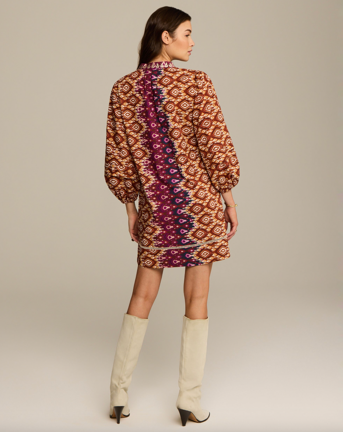 Hailey Dress Graduated Ikat Multi
